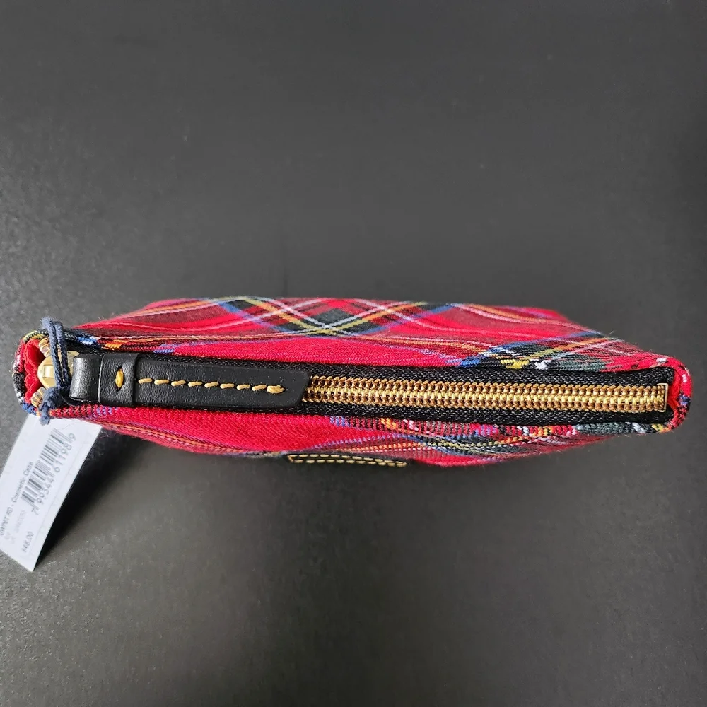 Dooney Red Plaid Zip Case - Picture 2 of 13